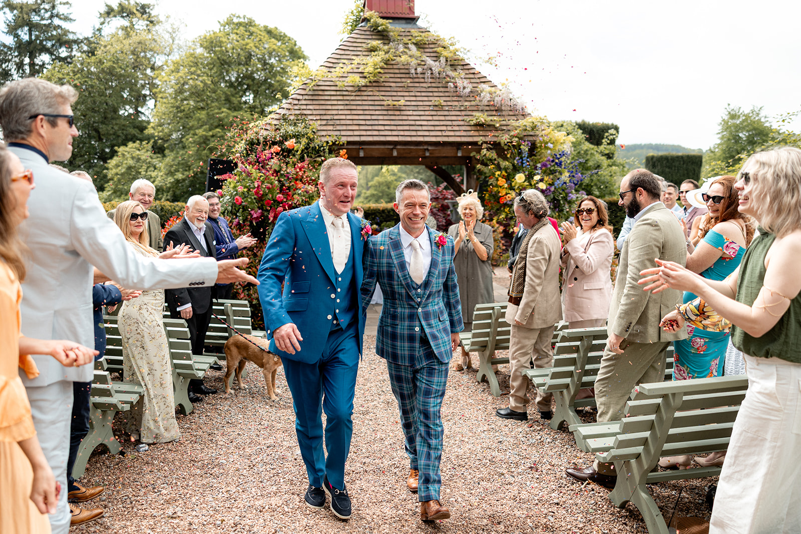 Celebrant‑led wedding ceremony spaces at Huntsham Court